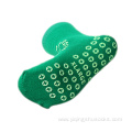 Custom polyester cotton non-slip socks with rubber surface